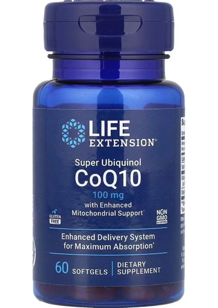 Super Ubiquinol COQ10 With Enhanced Mitochondrial Support 100 mg 60 Softgels VR45