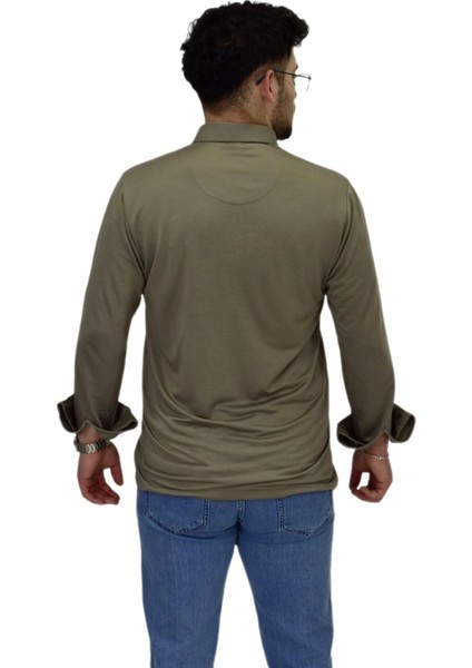 Erkek Gömlek Yaka Uzunkol Tişört T6063 BGL-ST04542 fırsatları
