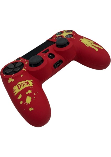 Ps4 Dualshock Joystick Koruyucu Doom Desenli Silikon Kılıf