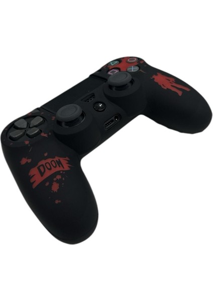 Ps4 Dualshock Joystick Koruyucu Doom Desenli Silikon Kılıf