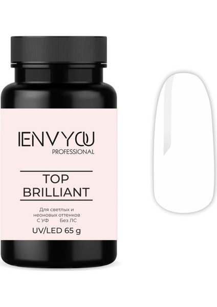 Profesyonel Uv Filtreli Brillant Top Coat Salon Boy 65 gr