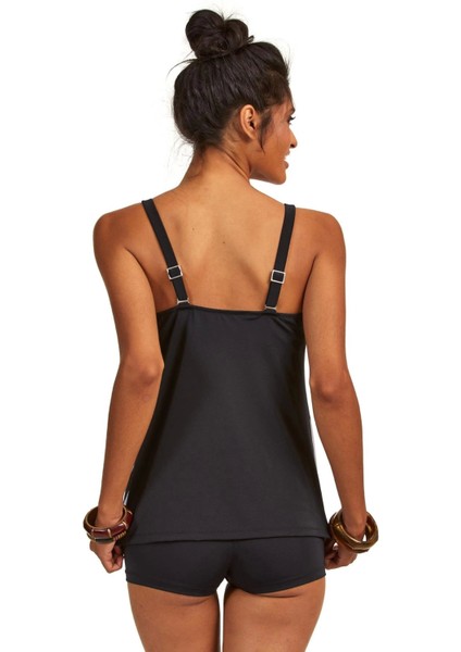 Argento 0063-9130 Kadın Çizgili Şortlu Tankini
