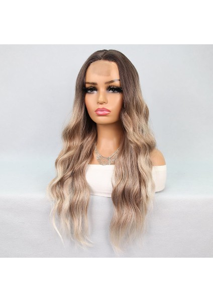 Kumral Platin Ombre Balköpüğü Röfleli Tül Peruk fırsatları
