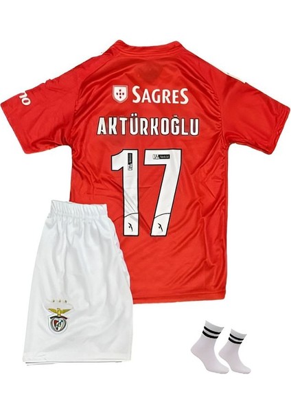 Kerem Aktürkoğlu Kırmızı Yeni Sezon B.e.n.f.i.c.a 3'lü Çoçuk Futbol Forma Seti fiyatları