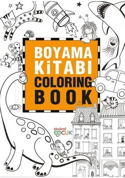 Boyama Kitabı - Coloring Book - 24X33,5 cm