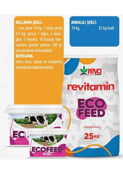 Revitamin Eco Feed Büyük ve Küçükbaş Vitamin Mineral Premiksi Kova-Kraft fırsatları