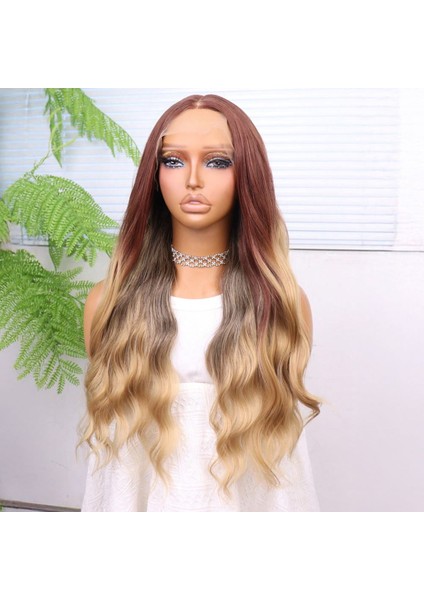 Bakır Kumral Balköpüğü Ombreli Fiber Sentetik Tül Peruk modelleri