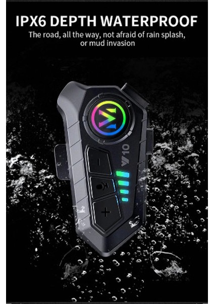 Y10 Kask Kulaklık Bluetooth Motosiklet Kulaklık 5,3 Bluetooth Intercom Motorsiklet Kulaklık
