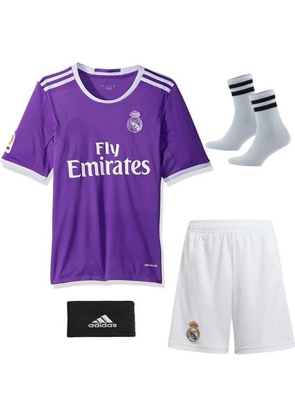 Real Madrid Ramos 2017 Şampiyonlar Ligi Finali Çocuk Futbol Forma 4'lü Set Forma+Şort+Çorap+Bileklik