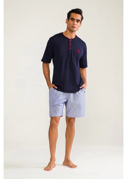 D's Damat 03000 5'li Robdöşambr Erkek Damat Pijama Seti