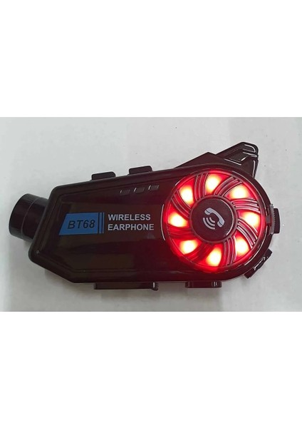 BT68 Motosiklet Kask Bluetooth Kulaklık 1080P Kamera Ses Kontrolü Video Kayıt Özellikli Intercom