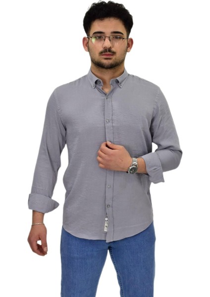 Erkek Spor Silim Fit Uzun Kol Gömlek G5033 BGL-ST04492