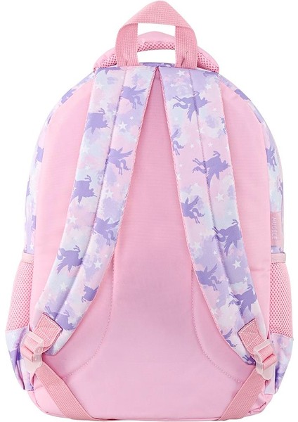 MU-9029 Unicorn Desenli Kız Çocuk Parlak Ilkokul Çantası Pembe
