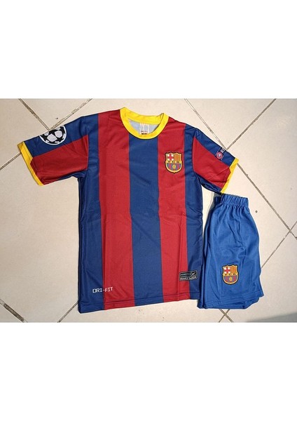 Barcelona Neymar 11 Kırmızı Mavi Çocuk Forma 2 Li Set . Forma+Şort