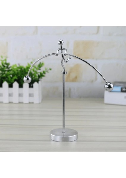 Tasarımlı ve Eğlenceli Metal Oyuncak Figürü Newton Denge Adam ( Lisinya )