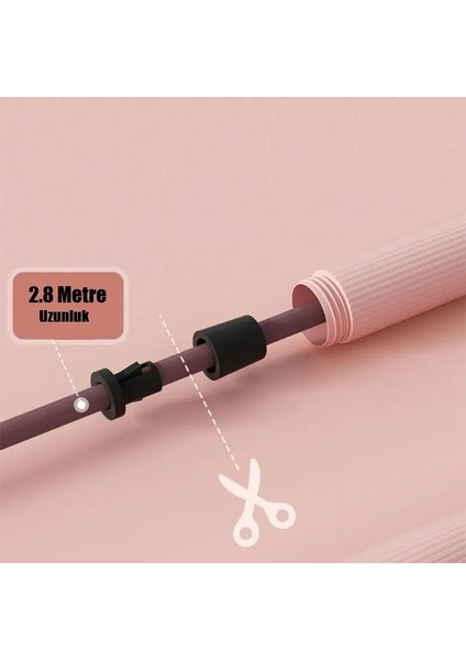 2.8 Metre Pembe Hızlı Atlama Ipi (Ayarlanabilir Hafif Tasarım Ve Kaymaz Sap)