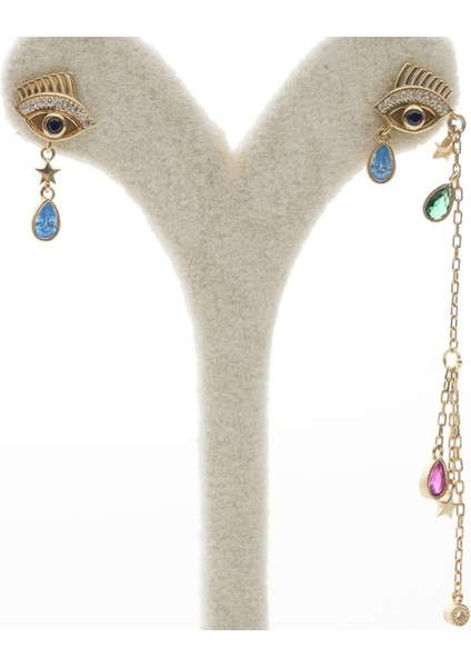 Gözler Üstünde Gümüş Küpe