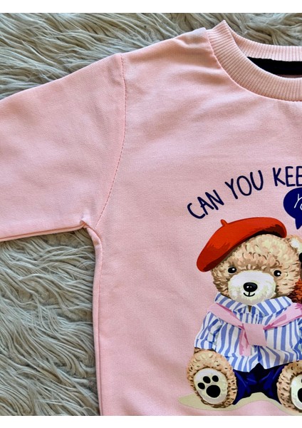 Ayıcıklı Sweatshirt ve Tayt 2li Takım modelleri