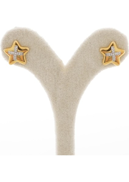 Moon's Star Gümüş Küpe