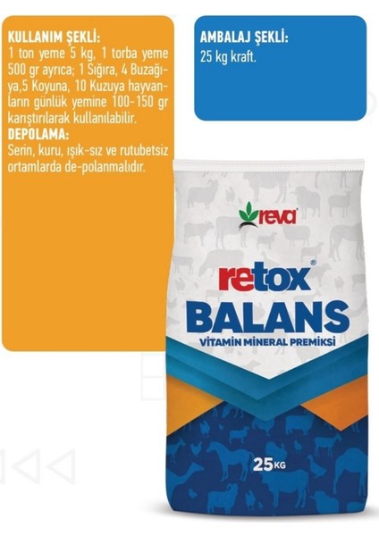 Retox Balans Sodyum Bikarbonat Takviye Yem Katkı 25 kg modelleri