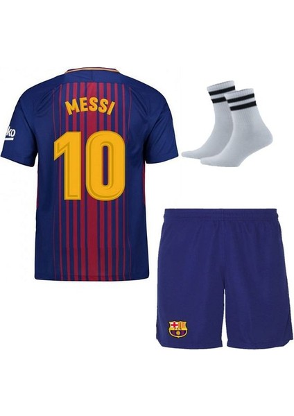 Barcelona Messi 2011/12 Sezon Çocuk Futbol Forma 3'lü Set Forma+Şort+Çorap