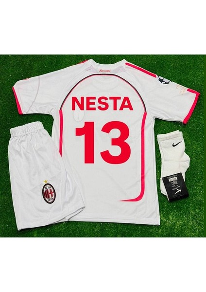 Milan Nesta Çocuk Forması 3lü Set Beyaz