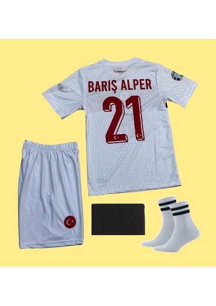 Türkiye Barış Alper Yılmaz Milli Takım Çocuk Futbol Forma 4'lü Set Forma+Şort+Çorap+Bileklik