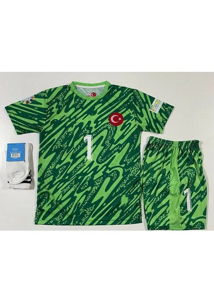 Milli Takım Mert Günok Kaleci Çocuk Forması Yeşil 3lü Set