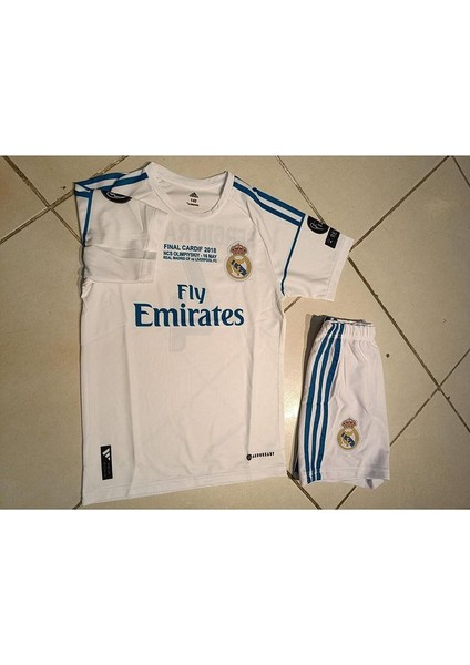 Real Madrid 2018 Cardiff Sergio Ramos Çocuk Forma 2 Li Set. Forma+Şort