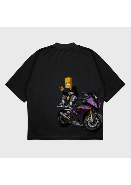 Oversize 'simpaon' Baskılı T-Shırt modelleri