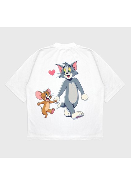 Oversize 'tom & Jerry' Baskılı T-Shırt modelleri