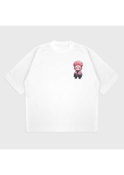 Oversize 'chibi Sukuna' Baskılı T-Shırt fiyatları