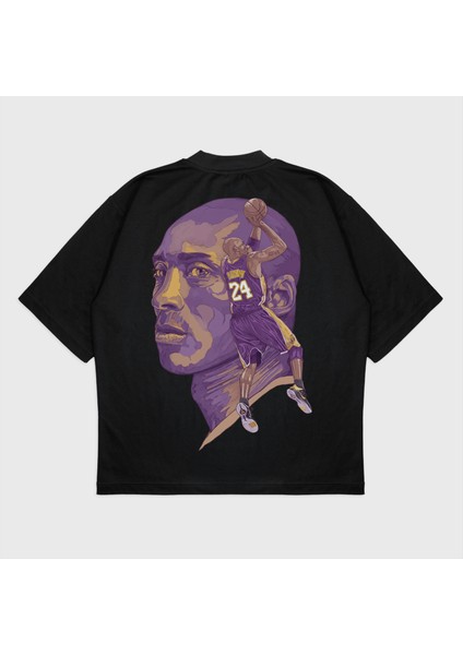 Oversize 'kobe 24' Baskılı T-Shırt
