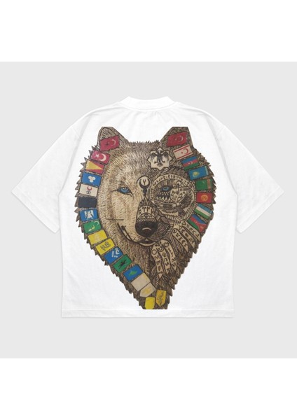 Oversize 'güç' Baskılı T-Shırt modelleri