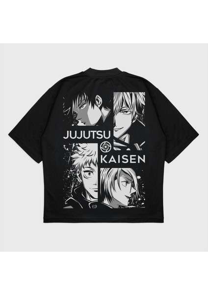 Oversize 'jujutsu' Baskılı T-Shırt