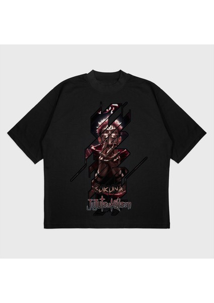 Oversize 'jujutsu' Baskılı T-Shırt fiyatları