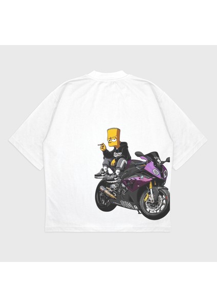 Oversize 'simpaon' Baskılı T-Shırt