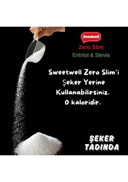 Zero Slim Stevia & Eritritol Tatlandırıcı 400 gr x 2 Adet – Şekersiz, 0 Kalori, Keto ve Vegan Uyumlu