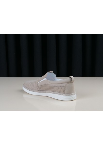 Erkek Hakiki Deri Bej Nubuk Ayakkabı modelleri