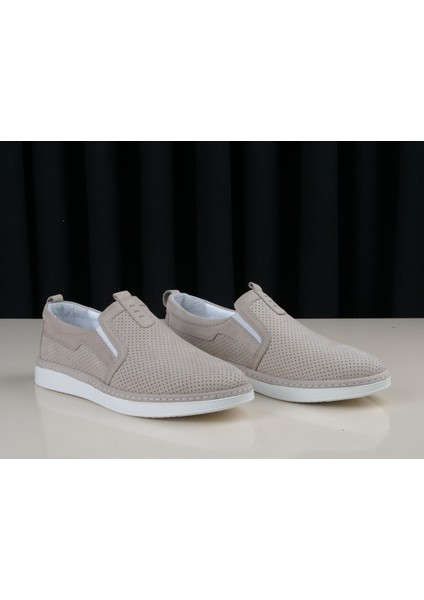 Erkek Hakiki Deri Bej Nubuk Ayakkabı fırsatları