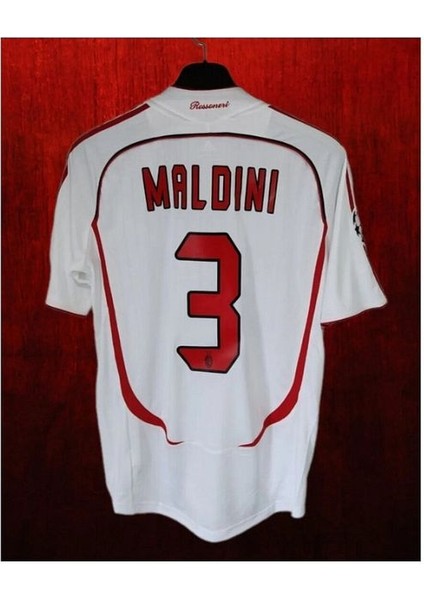 Efsane M.i.l.a.n #3 Maldini Çocuk Nostalji Forması Beyaz 3 Lü Set