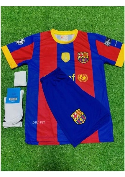 Barcelona. Neymar Jr 2011 Sezon Bordo Çocuk Futbol Forması 4 Parça