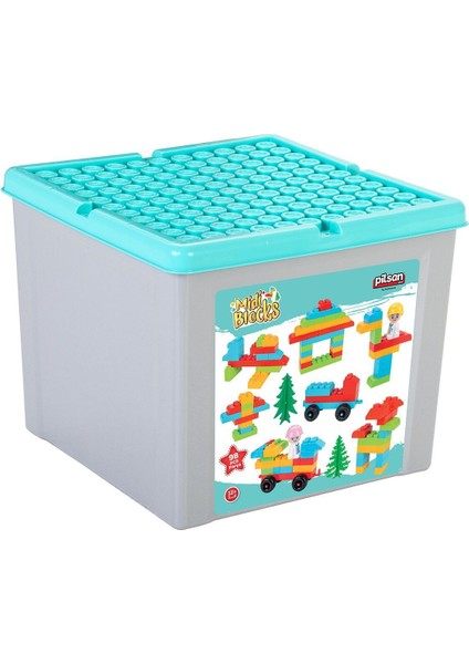 03 592 Midi Blok Seti 98 Parça 9 Litre Saklama Kabı -Pilsan Oyuncak