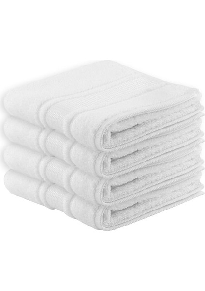 Colourist 50 x 90 cm El-Yüz Havlusu 4'lü Beyaz