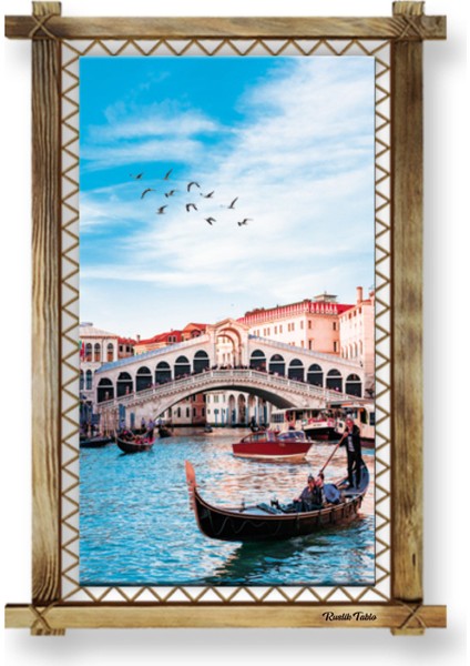 Rustik,ledli Kanvas Tablo Venedik Kayık K fiyatları