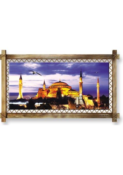 Rustik,ledli Kanvas Tablo Camii K