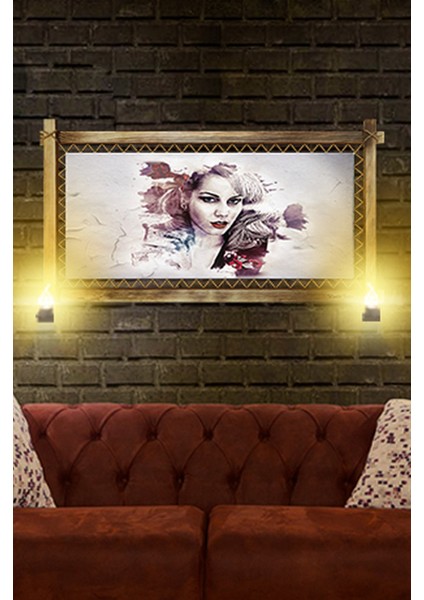 Rustik,ledli Kanvas Tablo Soyut B fiyatları