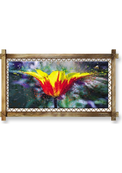 Rustik,ledli Kanvas Tablo Sarı Çiçek K fiyatları