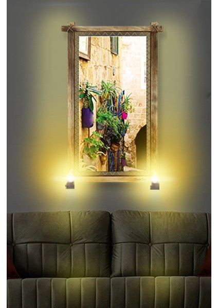 Rustik,ledli Kanvas Tablo Saksı B fiyatları