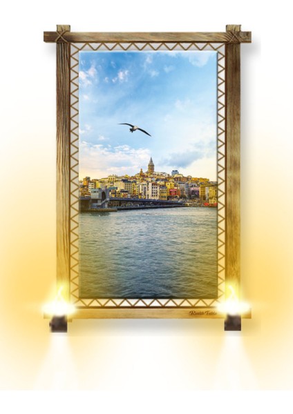 Rustik,ledli Kanvas Tablo Istanbul O